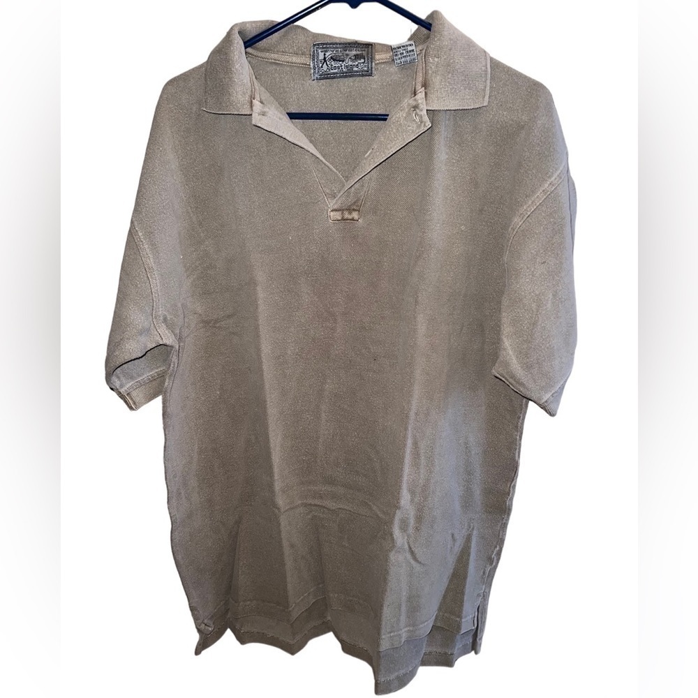 EAST End men’s polo, taupe, M